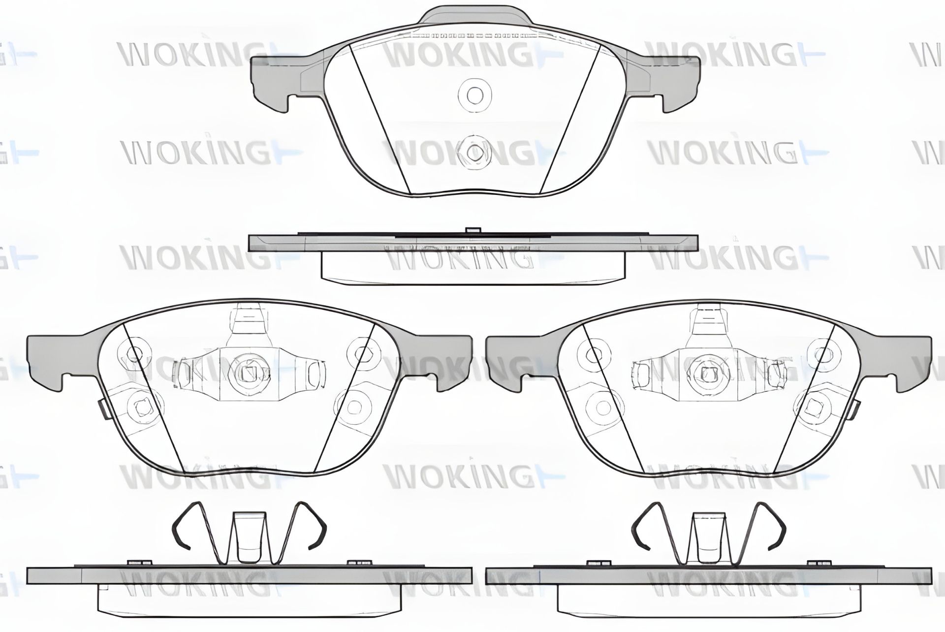 Комплект гальмівних колодок FORD FOCUS, FORD C-MAX, WOKING (P1182312) Комплект гальмівних колодок FORD FOCUS, FORD C-MAX, WOKING (P1182312)