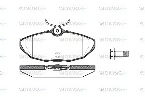 Гальмівних колодок комплект JAGUAR XJ, LINCOLN LS, JAGUAR S-TYPE, WOKING (P632300)