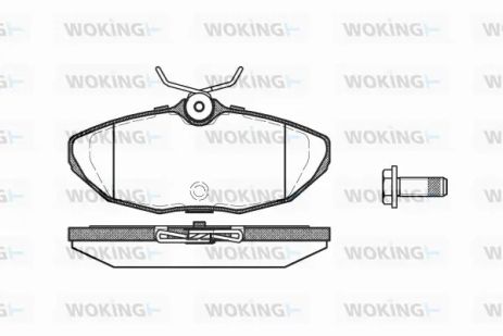 Комплект гальмівних колодок JAGUAR XJ, LINCOLN LS, JAGUAR S-TYPE, WOKING (P632300)