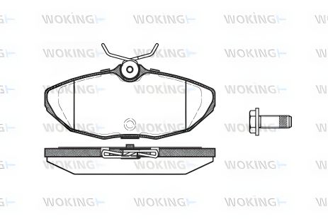 Тормозных колодок комплект JAGUAR XJ, LINCOLN LS, JAGUAR S-TYPE, WOKING (P632300)