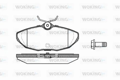 Комплект тормозных колодок JAGUAR XJ, LINCOLN LS, JAGUAR S-TYPE, WOKING (P632300)
