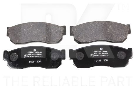 Гальмівних колодок комплект SUBARU LIBERO, NISSAN SUNNY, NISSAN CHERRY, NK (222207)