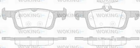 Комплект гальмівних колодок PEUGEOT 308, WOKING (P1463300)