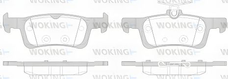 Комплект гальмівних колодок PEUGEOT 308, WOKING (P1463300) Комплект гальмівних колодок PEUGEOT 308, WOKING (P1463300)