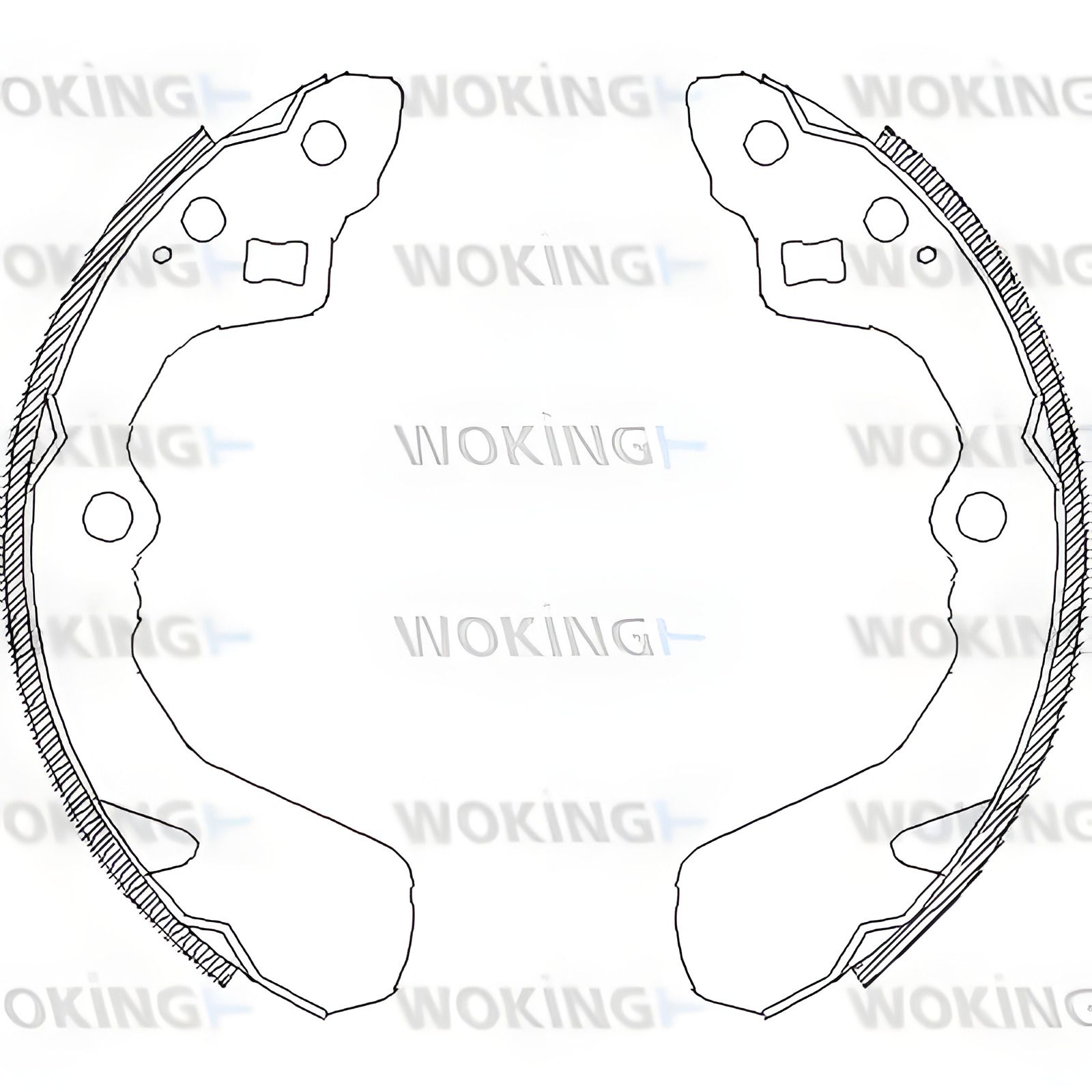 Комплект гальмівних колодок WOKING Z438600 для ROVER CITYROVER, SUBARU JUSTY, SUZUKI LIANA Комплект гальмівних колодок WOKING Z438600 для ROVER CITYROVER, SUBARU JUSTY, SUZUKI LIANA