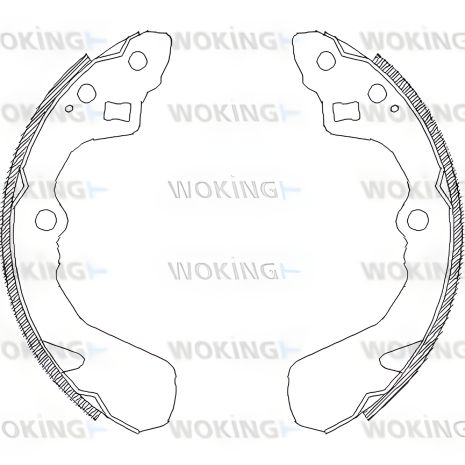 Комплект гальмівних колодок WOKING Z438600 для ROVER CITYROVER, SUBARU JUSTY, SUZUKI LIANA