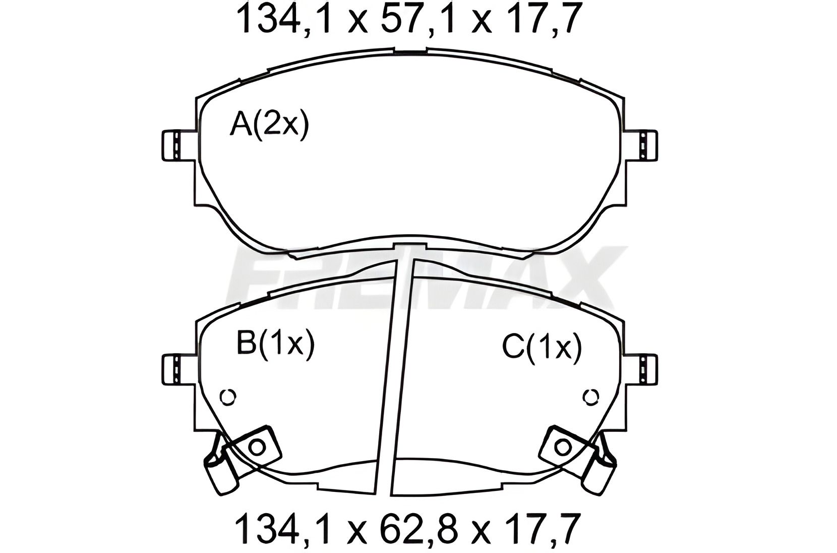 Гальмівних колодок комплект TOYOTA COROLLA, TOYOTA AURIS, FREMAX (FBP2512) Гальмівних колодок комплект TOYOTA COROLLA, TOYOTA AURIS, FREMAX (FBP2512)