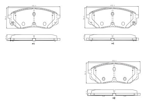 Гальмівні колодки FREMAX для HYUNDAI та KIA (FBP0006)