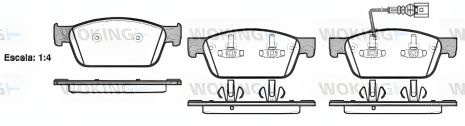 Комплект тормозных колодок VW TRANSPORTER, VW MULTIVAN, WOKING (P1540301)