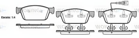 Комплект гальмівних колодок VW MULTIVAN, VW TRANSPORTER, WOKING (P1540301)