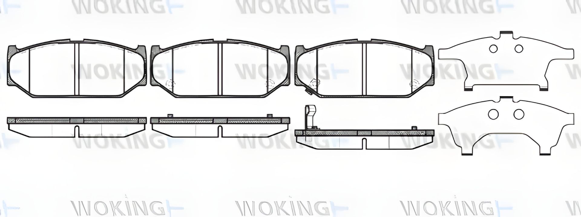 Комплект гальмівних колодок CHANGAN CX20, SUZUKI (CHANGHE), SUZUKI SWIFT, WOKING (P1281311) для безпеки гальмування Комплект гальмівних колодок CHANGAN CX20, SUZUKI (CHANGHE), SUZUKI SWIFT, WOKING (P1281311) для безпеки гальмування