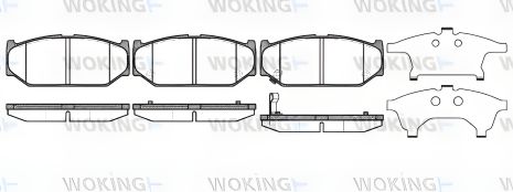 Комплект гальмівних колодок CHANGAN CX20, SUZUKI (CHANGHE), SUZUKI SWIFT, WOKING (P1281311) для безпеки гальмування Комплект гальмівних колодок CHANGAN CX20, SUZUKI (CHANGHE), SUZUKI SWIFT, WOKING (P1281311) для безпеки гальмування