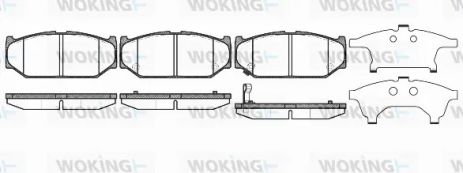 Комплект тормозных колодок CHANGAN CX20, SUZUKI (CHANGHE), SUZUKI SWIFT, WOKING (P1281311)