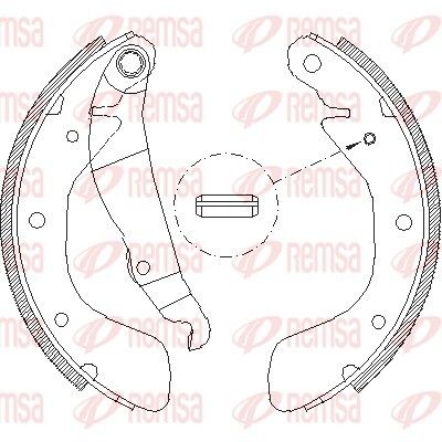 Комплект тормозных колодок FSO LANOS, CHEVROLET LANOS, DAEWOO TOSCA, REMSA (439800)