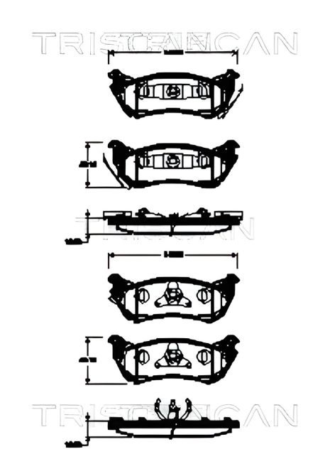 Комплект гальмівних колодок для MB M-CLASS, TRISCAN (811023033)