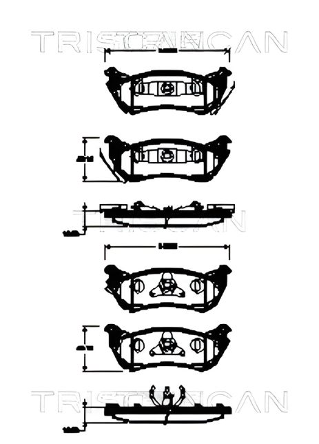 Комплект гальмівних колодок для MB M-CLASS, TRISCAN (811023033)