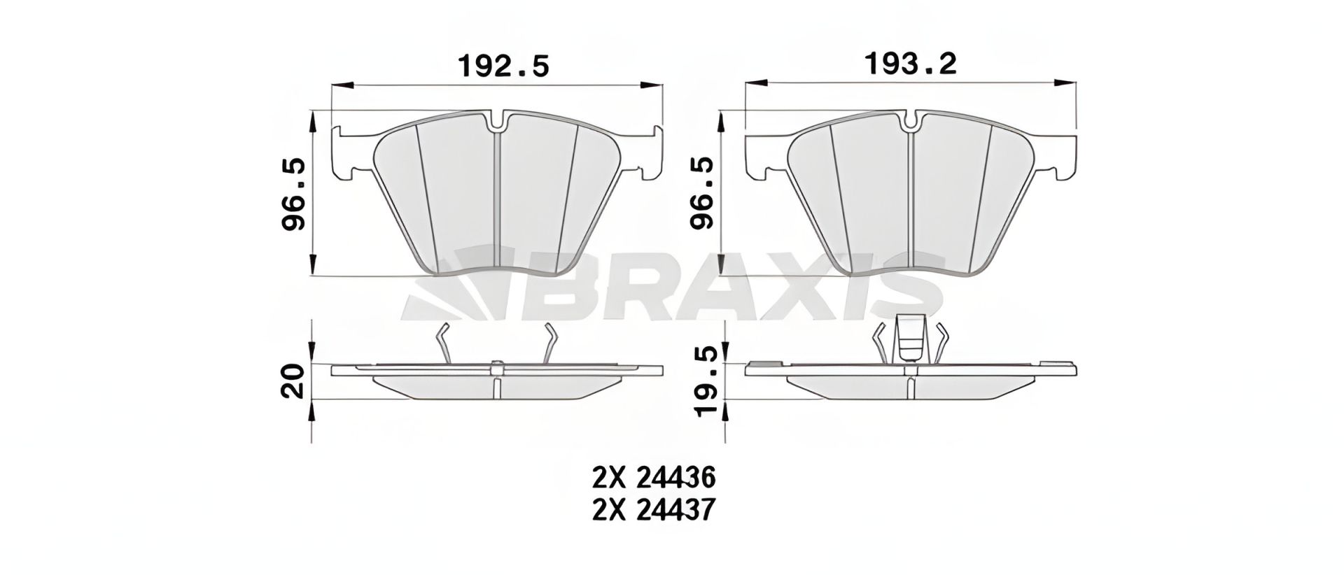 Комплект тормозных колодок BMW 5, BMW X5, BMW 7, BRAXIS (AA0415) Комплект тормозных колодок BMW 5, BMW X5, BMW 7, BRAXIS (AA0415)