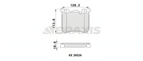 Комплект тормозных колодок BMW X6, BMW X5, BRAXIS (AA0441) Комплект тормозных колодок BMW X6, BMW X5, BRAXIS (AA0441)