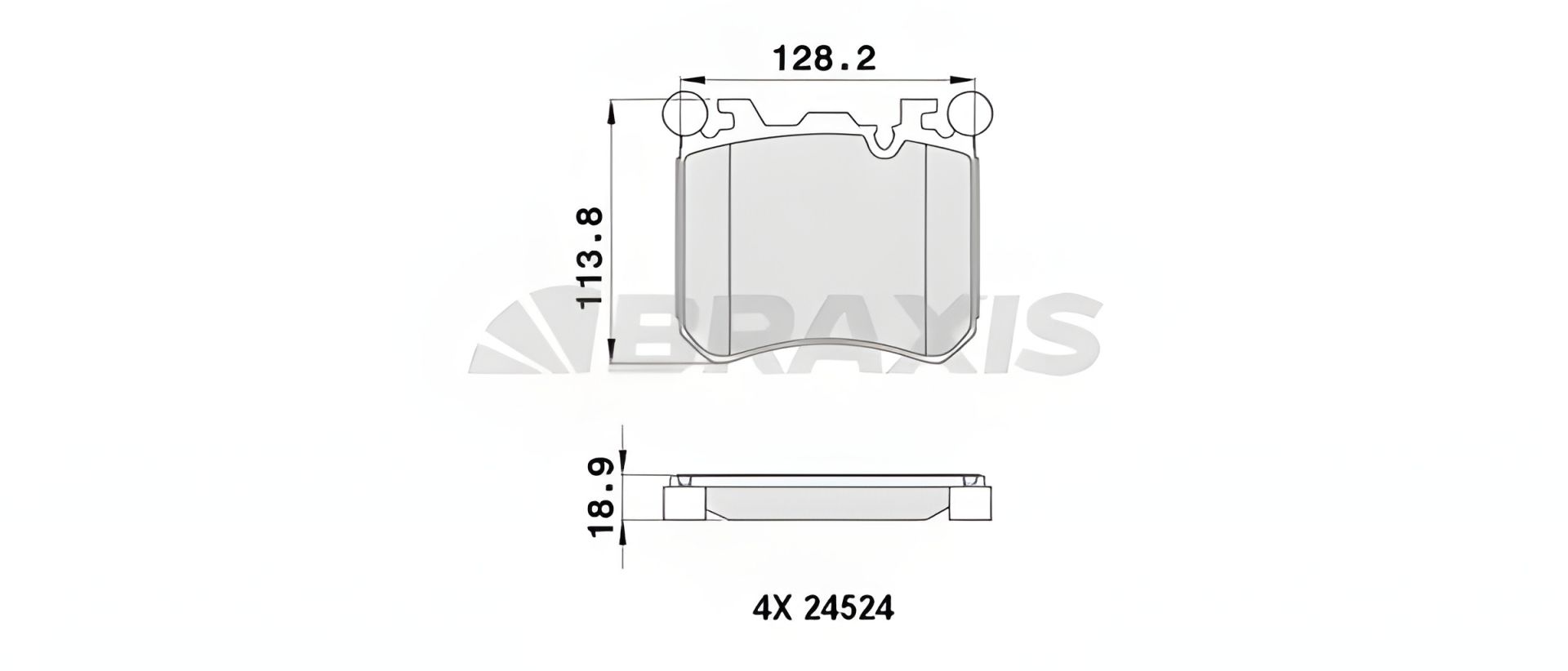 Комплект гальмівних колодок BMW X6, BMW X5, BRAXIS (AA0441) Комплект гальмівних колодок BMW X6, BMW X5, BRAXIS (AA0441)