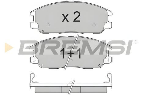 Комплект гальмівних колодок KIA SORENTO, HYUNDAI HIGHWAY, HYUNDAI TRAJET, BREMSI (BP3268) Комплект гальмівних колодок KIA SORENTO, HYUNDAI HIGHWAY, HYUNDAI TRAJET, BREMSI (BP3268)