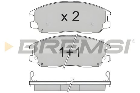 Комплект гальмівних колодок KIA SORENTO, HYUNDAI HIGHWAY, HYUNDAI TRAJET, BREMSI (BP3268) Комплект гальмівних колодок KIA SORENTO, HYUNDAI HIGHWAY, HYUNDAI TRAJET, BREMSI (BP3268)