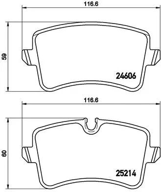 Тормозные колодки для PORSCHE MACAN, AUDI A6, AUDI Q3, BREMBO (P85119)
