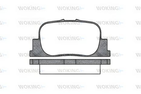 Комплект гальмівних колодок для LIFAN 620, BYD G3, GEELY VISION, WOKING (P901300)