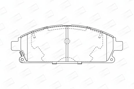 Гальмівних колодок комплект Q45 INFINITI, CIMA NISSAN, BASSARA NISSAN, CHAMPION (572466CH)