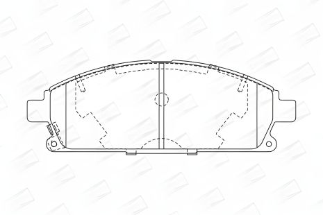 Комплект тормозных колодок для INFINITI Q45, NISSAN CIMA, NISSAN BASSARA, CHAMPION (572466CH)