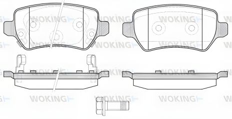 Комплект гальмівних колодок KIA PRO, KIA CEE'D, WOKING (P857322) Комплект гальмівних колодок KIA PRO, KIA CEE'D, WOKING (P857322)