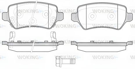 Комплект тормозных колодок KIA PRO, KIA CEE'D, WOKING (P857322) Комплект тормозных колодок KIA PRO, KIA CEE'D, WOKING (P857322)