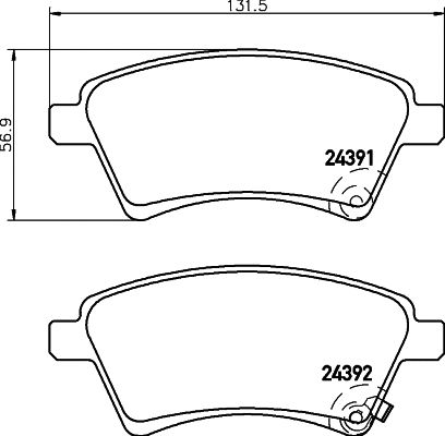Комплект тормозных колодок SUZUKI SX4, NISSHINBO (NP9017)