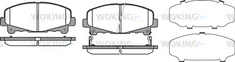 Гальмівних колодок комплект HONDA ACCORD, WOKING (P1290302)