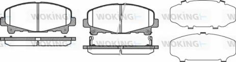 Комплект тормозных колодок HONDA ACCORD, WOKING (P1290302)