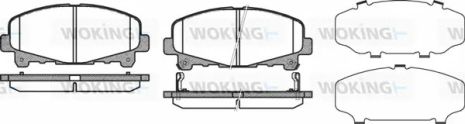 Комплект тормозных колодок HONDA ACCORD, WOKING (P1290302)