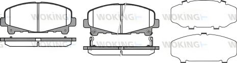 Тормозные колодки для HONDA ACCORD, WOKING (P1290302)