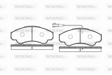 Комплект гальмівних колодок CITROËN JUMPER, PEUGEOT BOXER, FIAT DUCATO, WOKING (P859301)