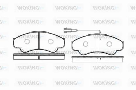 Комплект гальмівних колодок CITROËN JUMPER, PEUGEOT BOXER, FIAT DUCATO, WOKING (P859301)