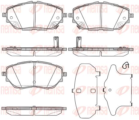 Гальмівні колодки комплект для TOYOTA COROLLA, TOYOTA C-HR, REMSA (178602) Гальмівні колодки комплект для TOYOTA COROLLA, TOYOTA C-HR, REMSA (178602)