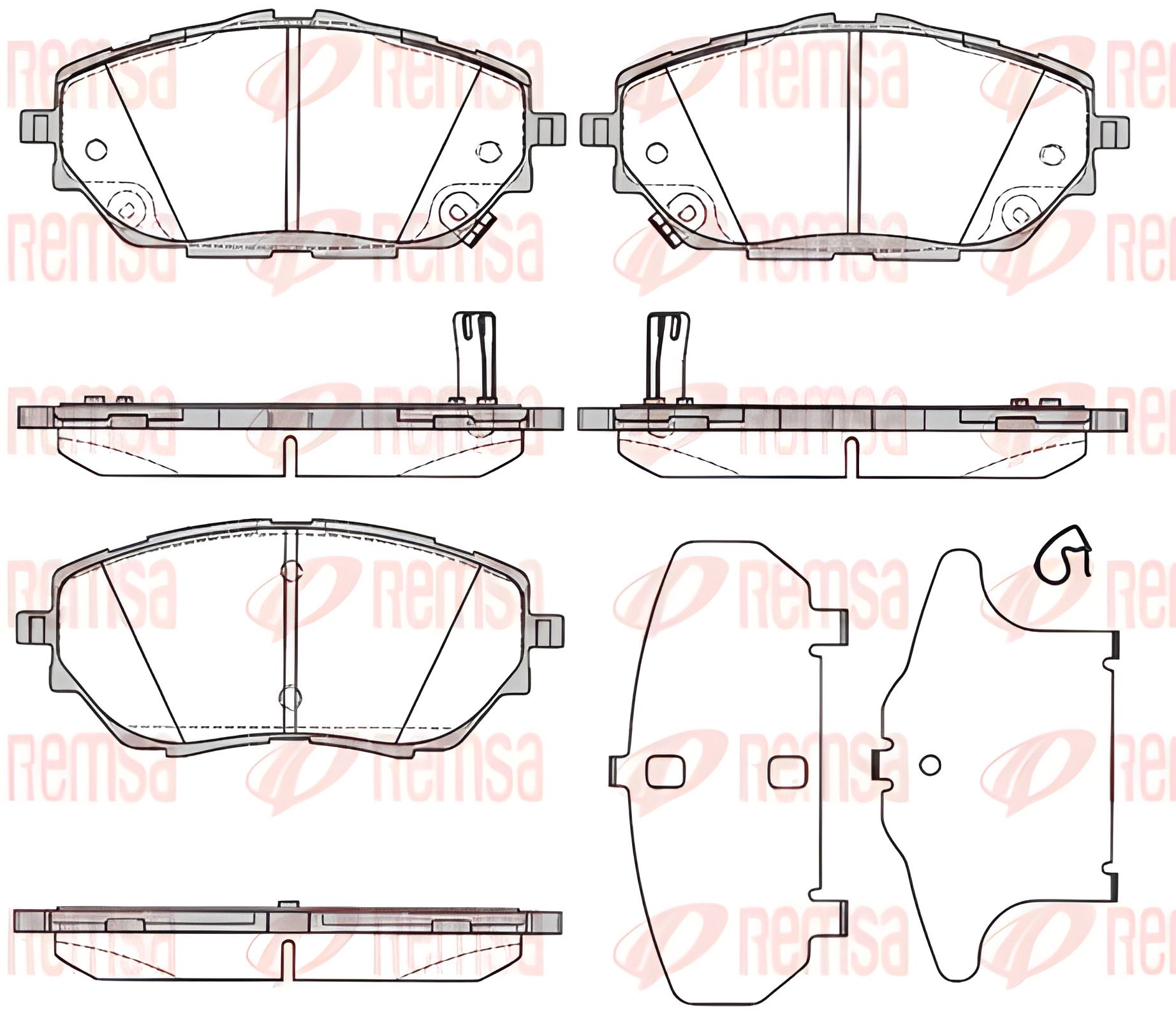 Гальмівні колодки комплект для TOYOTA COROLLA, TOYOTA C-HR, REMSA (178602) Гальмівні колодки комплект для TOYOTA COROLLA, TOYOTA C-HR, REMSA (178602)