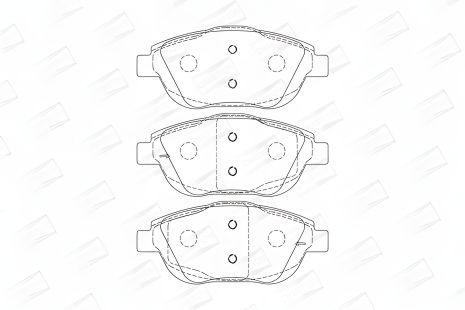 Тормозные колодки комплект для OPEL MOKKA, PEUGEOT 208, CITROËN C4, CHAMPION (573264CH)