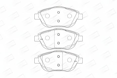 Тормозные колодки комплект для OPEL MOKKA, PEUGEOT 208, CITROËN C4, CHAMPION (573264CH)