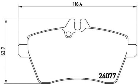 Комплект гальмівних колодок MB B-CLASS, MB A-CLASS, BREMBO (P50056) Комплект гальмівних колодок MB B-CLASS, MB A-CLASS, BREMBO (P50056)