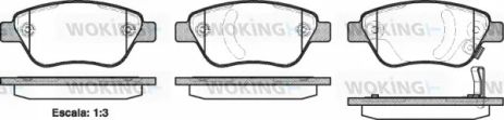 Комплект тормозных колодок FIAT DOBLO, OPEL ADAM, OPEL CORSA, WOKING (P958331)