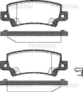 Комплект гальмівних колодок SUZUKI LIANA, TOYOTA COROLLA, TRISCAN (811013031)