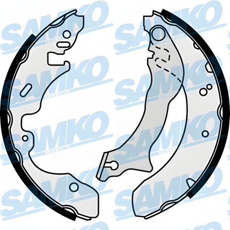Комплект гальмівних колодок FORD MONDEO, SAMKO (87390) Комплект гальмівних колодок FORD MONDEO, SAMKO (87390)