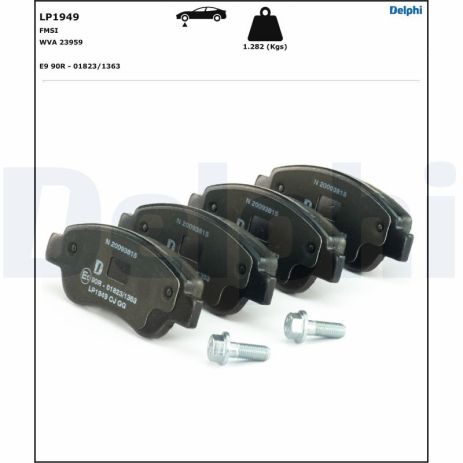 Комплект тормозных колодок GLEAGLE GX2, TOYOTA AYGO, PEUGEOT 108, DELPHI (LP1949)