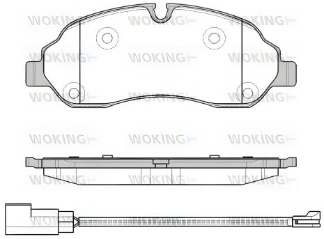 Набор тормозных колодок FORD TRANSIT, WOKING (P1702302) Набор тормозных колодок FORD TRANSIT, WOKING (P1702302)