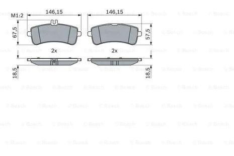 Комплект тормозных колодок MB S-CLASS, MB AMG, BOSCH (0986494764)