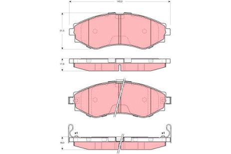 Комплект тормозных колодок CHEVROLET EPICA, DAEWOO TOSCA, DAEWOO MAGNUS, TRW (GDB3345)